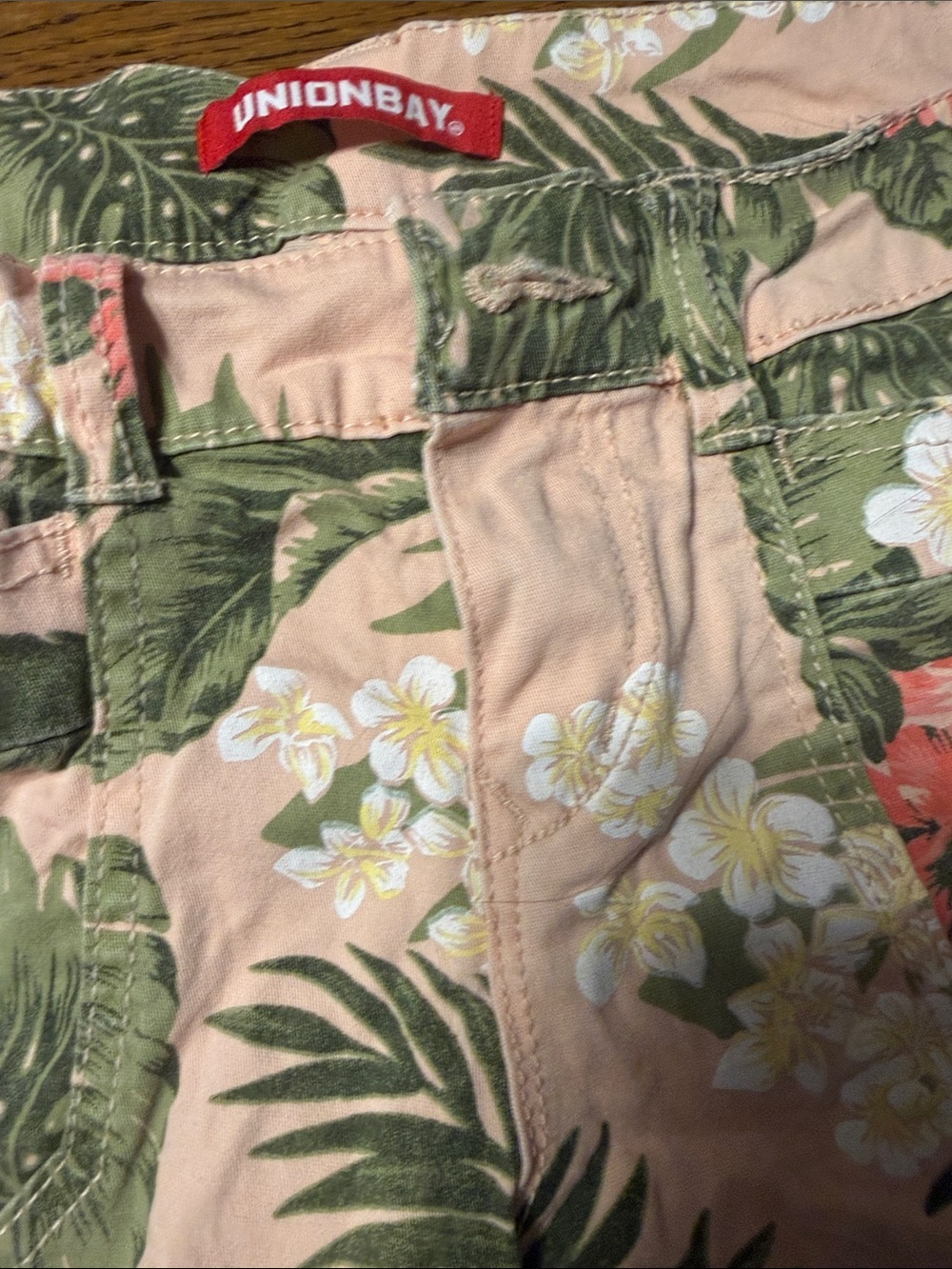 UNIONBAY Peach Pink Tropical Floral Jean Shorts - Picture 5 of 5